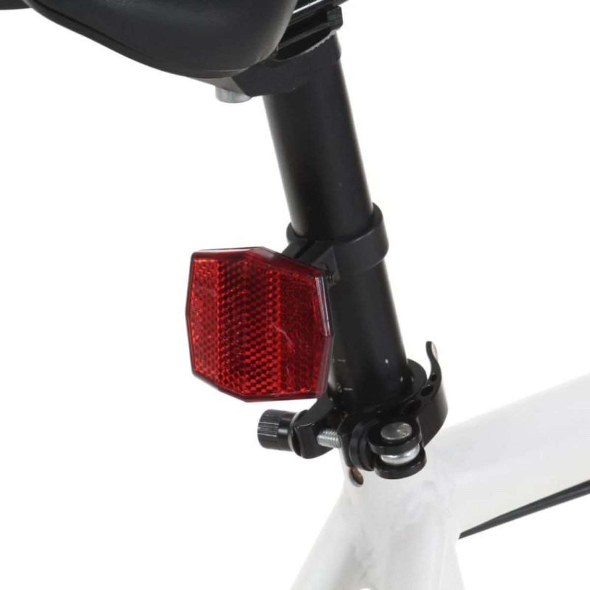 VIDAXL Vélo à pignon fixe blanc et bleu 700c 55 cm