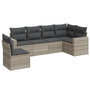 Voir la diapositive 2 : VIDAXL Salon de jardin 6 pcs avec coussins gris clair resine tressee