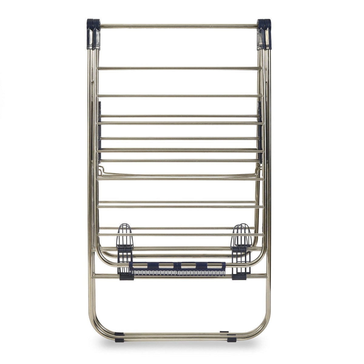 Kitchen move Etendoir à linge pliable LEVANT Gris Acier inoxydable 16m