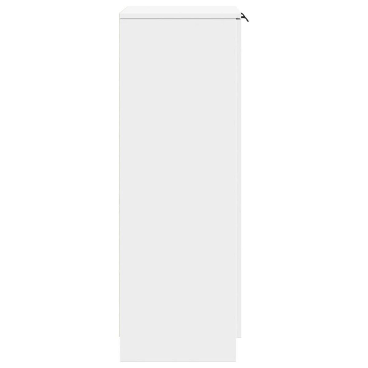 VIDAXL Armoire a chaussures Blanc 59x35x100 cm Bois d'ingenierie