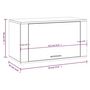 Voir la diapositive 6 : VIDAXL Armoire a chaussures murale Chene sonoma 70x35x38 cm