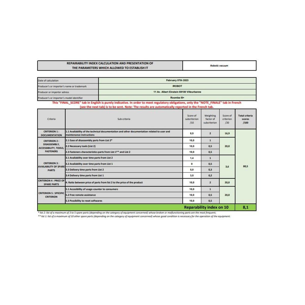 IROBOT Aspirateur/laveur robot connecté - I857840