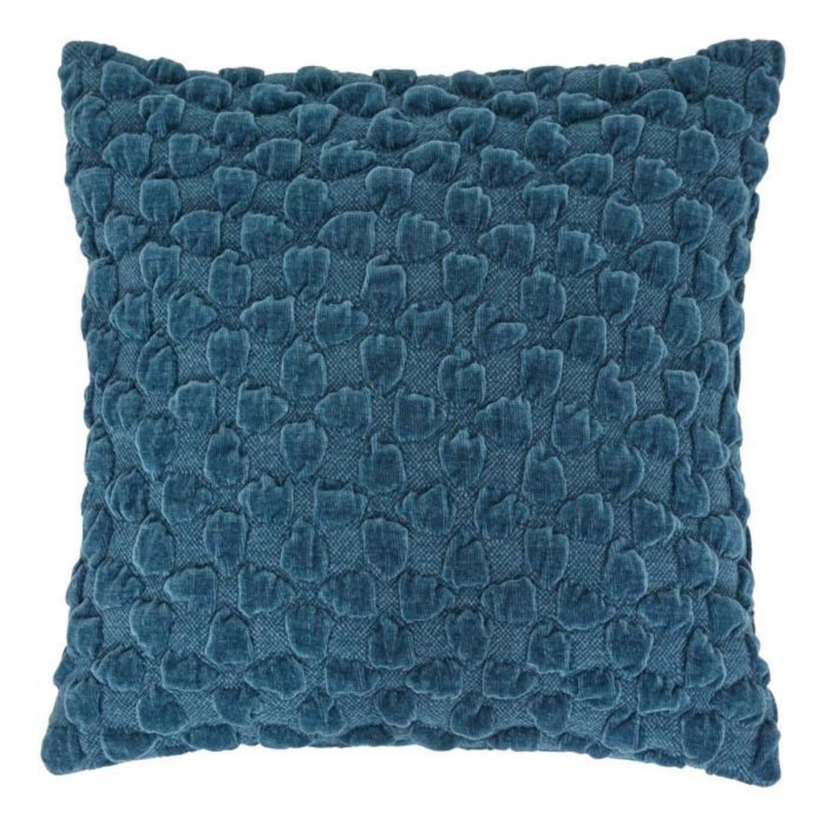 ATMOSPHERA Coussin Chenillé 3D  Nova  40x40cm Bleu Égéen