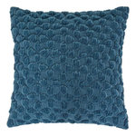 ATMOSPHERA Coussin Chenillé 3D  Nova  40x40cm Bleu Égéen