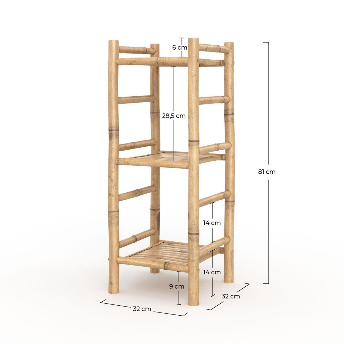 Rendez vous déco Etagère en bambou, 3 niveaux-Bami