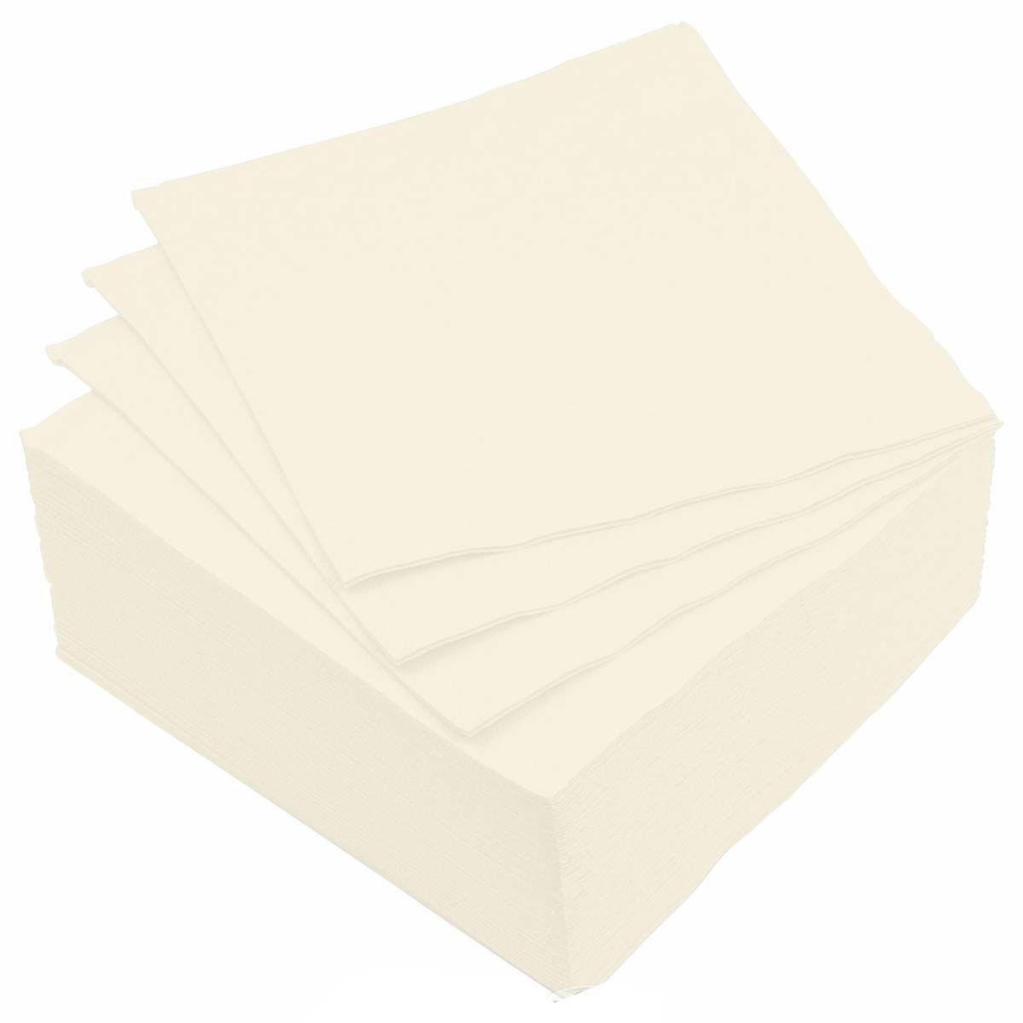 HOMEA Lot de 40 serviettes en papier  vitamine  38x38cm crème