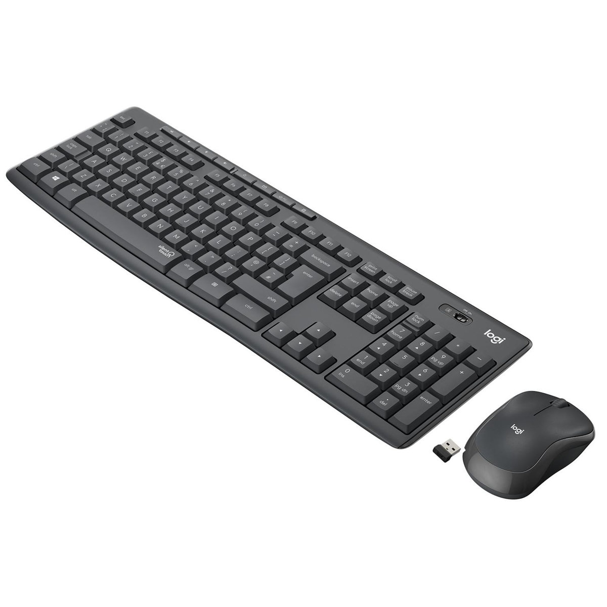 Logitech Logitech MK295 Silent Wireless Combo clavier Souris incluse USB QWERTY Italien Graphite