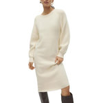 Vero Moda Robe Pull  Femme Vero  oda Enya. Coloris disponibles : Blanc