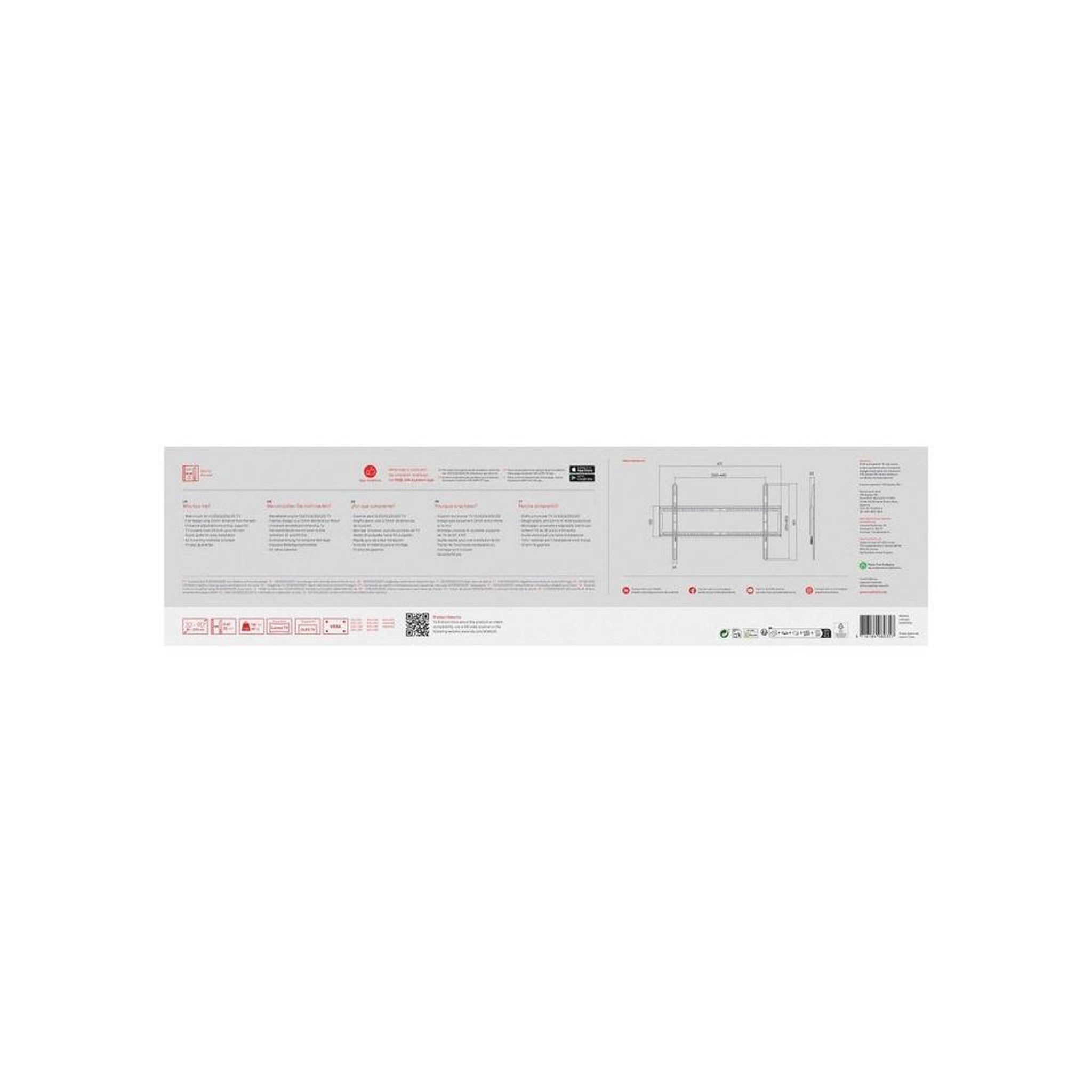 Voir la diapositive 4 : One For All Support tv mural fixe one for all smart wm2615 noir, 32 à 90 pouces, distance mur 22 mm