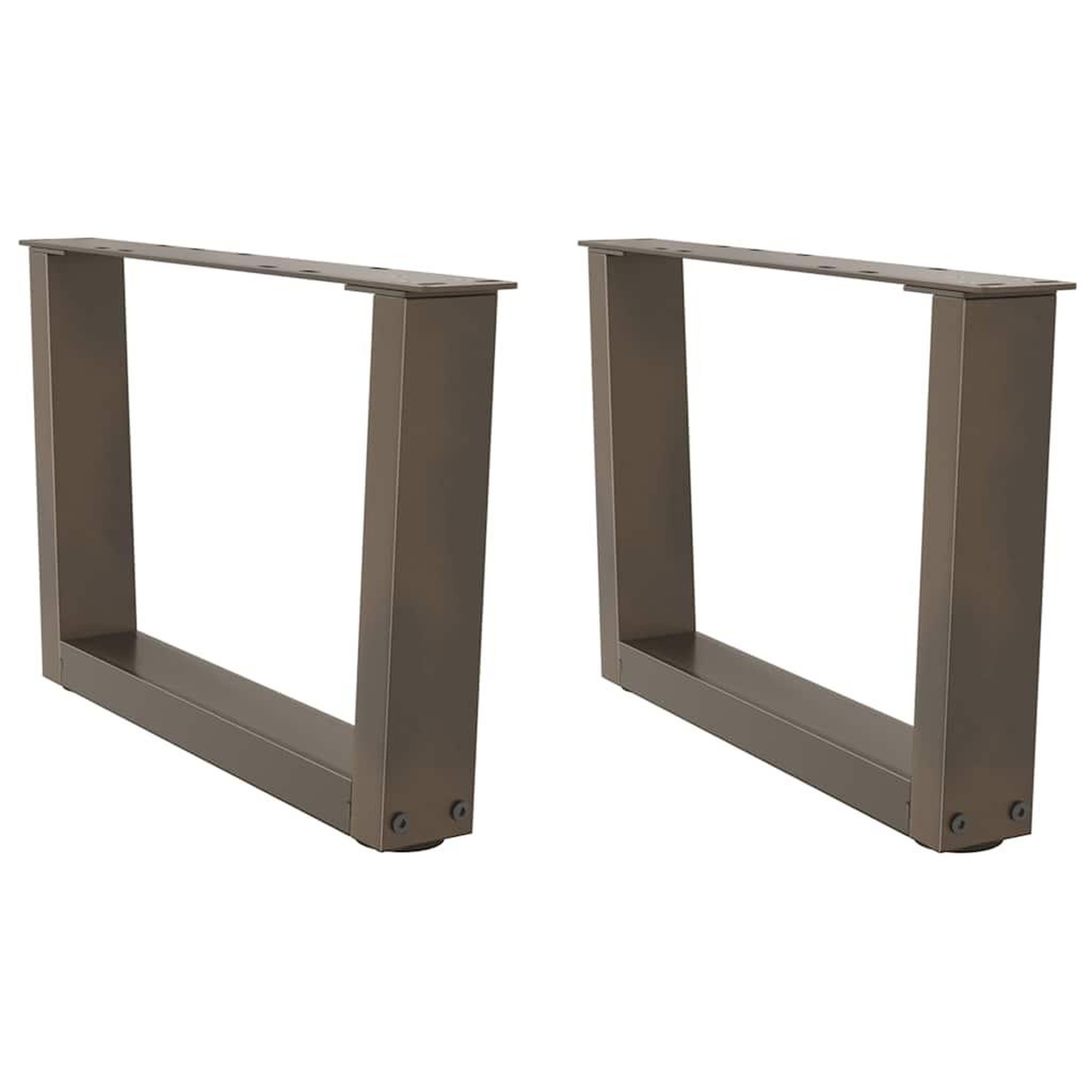 VIDAXL Pieds de table a manger forme V 2 pcs acier naturel acier