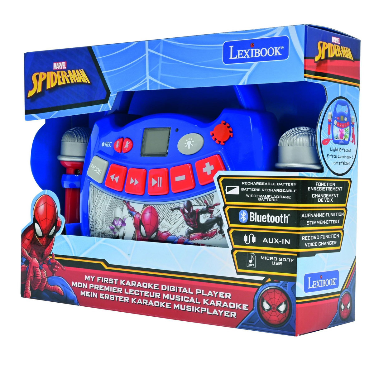 Lexibook Enceinte Bluetooth Spider-Man avec Micros