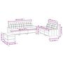 Voir la diapositive 6 : VIDAXL Ensemble de canapes 3 pcs et coussins Rouge bordeaux Similicuir