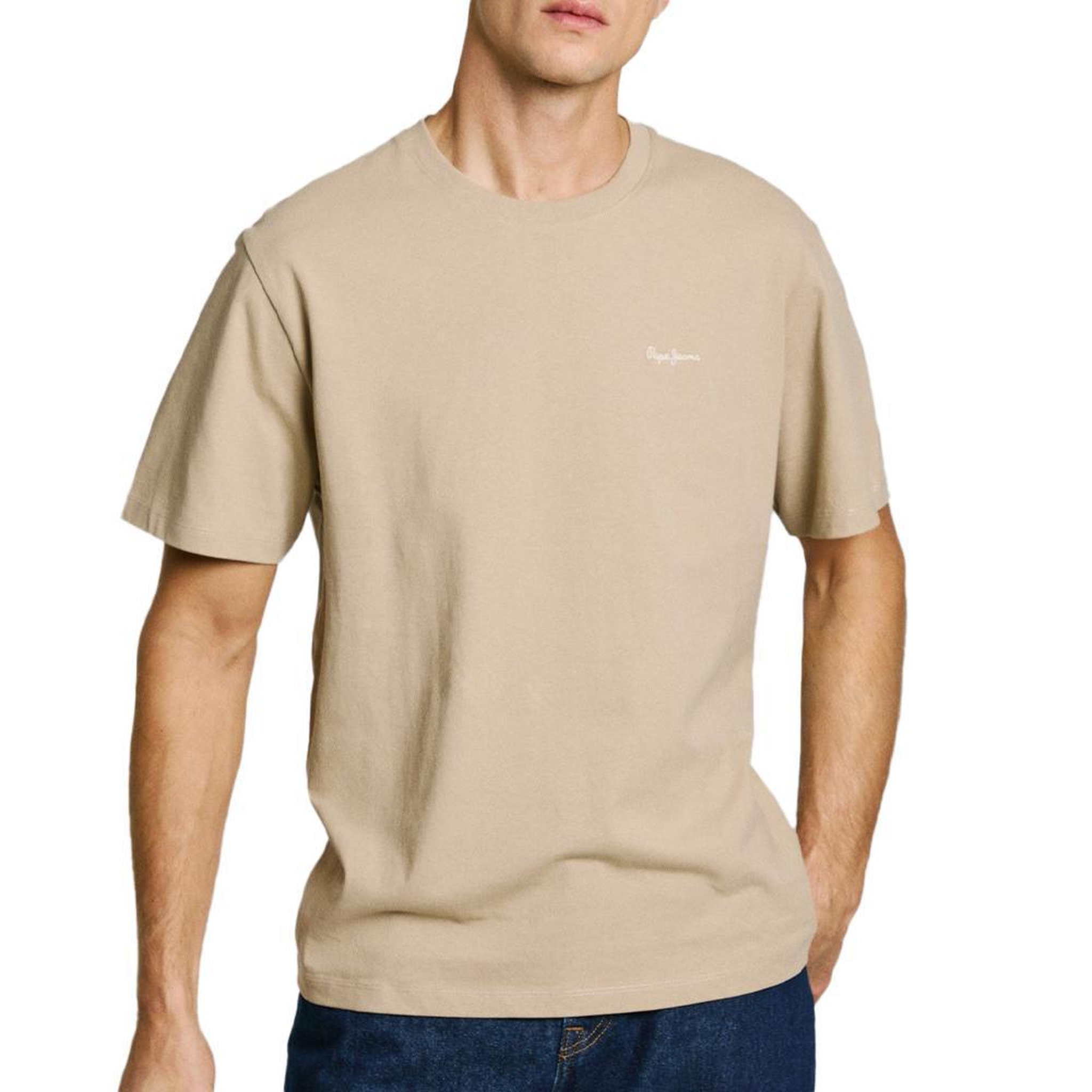 Pepe Jeans T-shirt Beige Homme Pepe jeans Contrast. Coloris disponibles : Beige