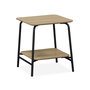 Voir la diapositive 1 : SWEEEK Table de chevet effet table d'école en décor bois avec structure en acier - 1 étagère centrale