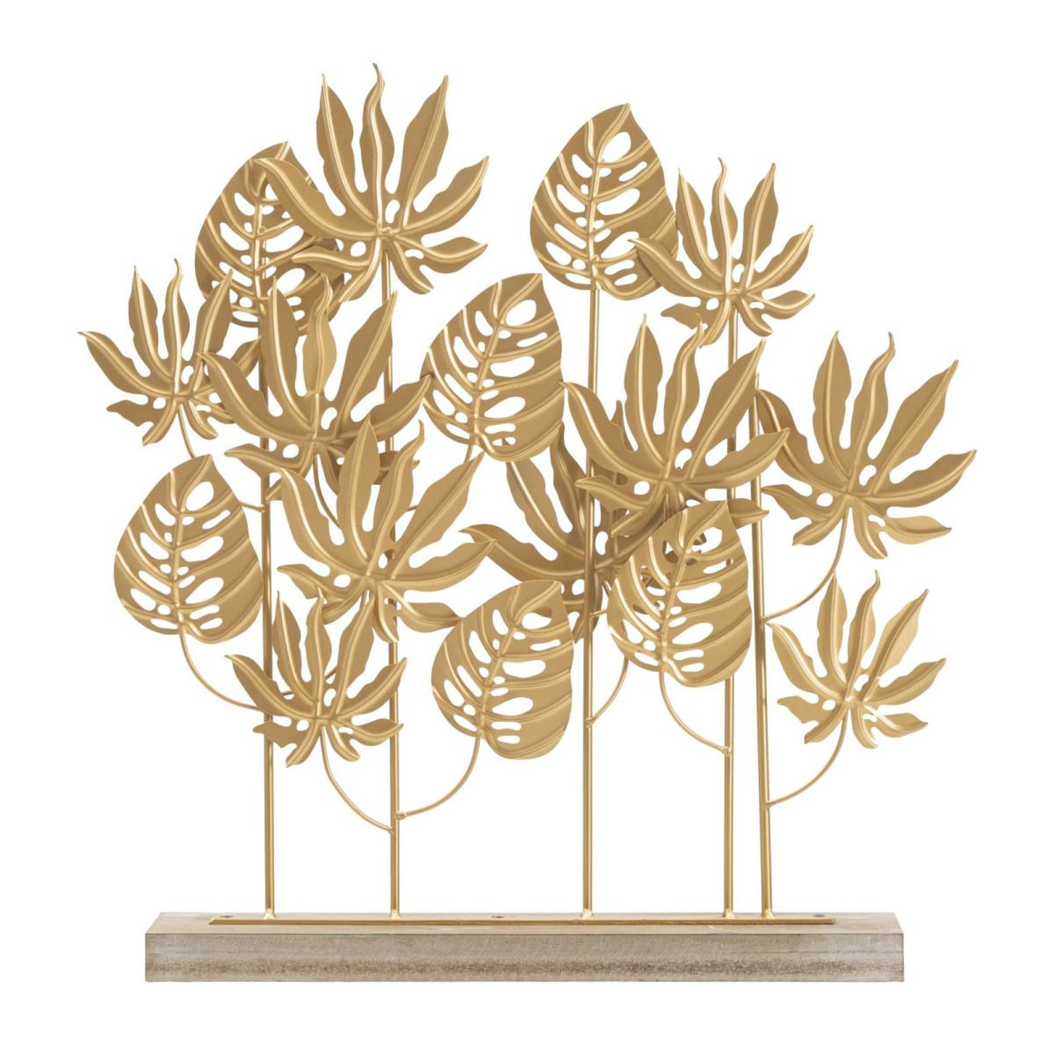 Paris Prix Objet déco en métal  feuilles exotiques  57cm or