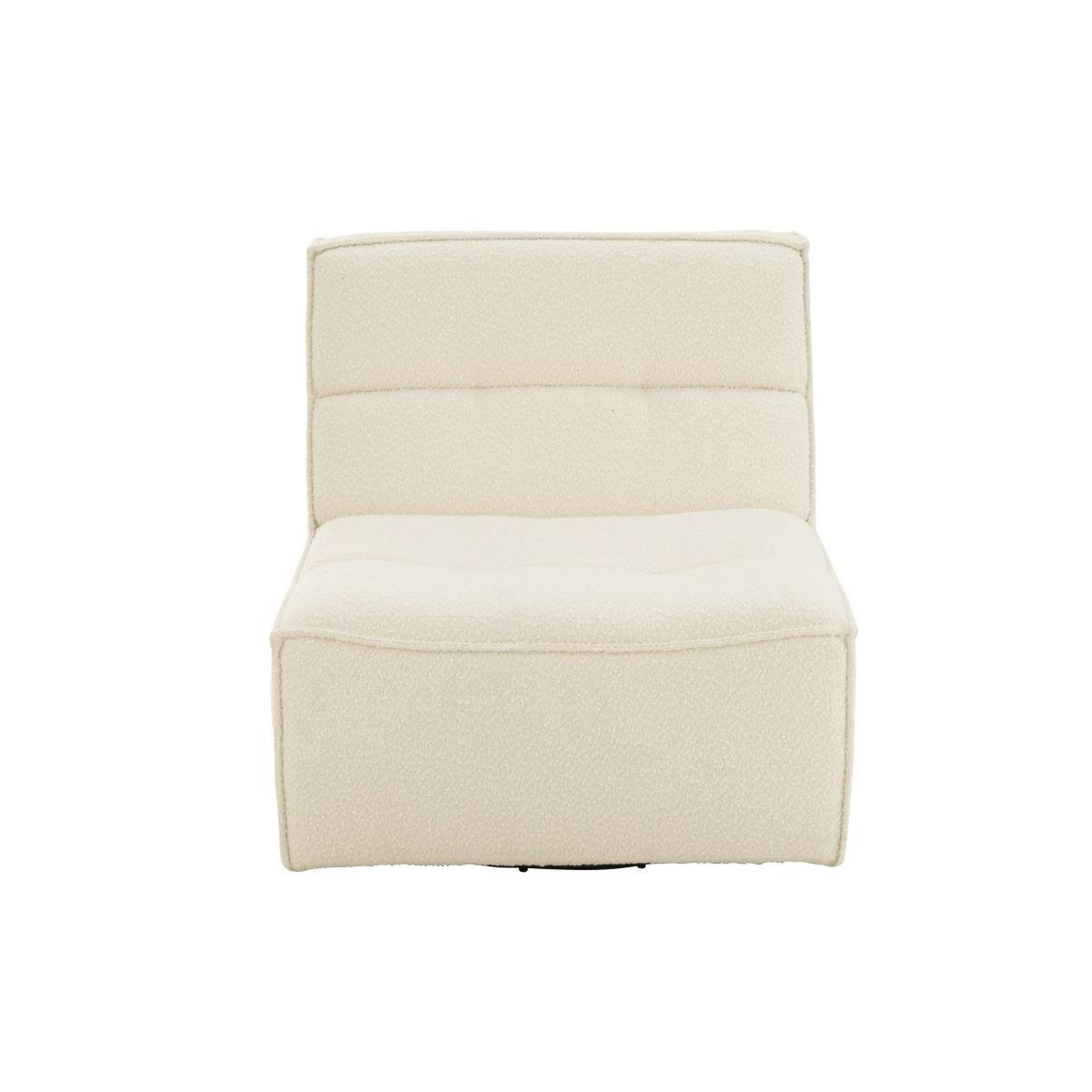 Voir la diapositive 2 : J-LINE Fauteuil pivotant  cosy  97cm écru