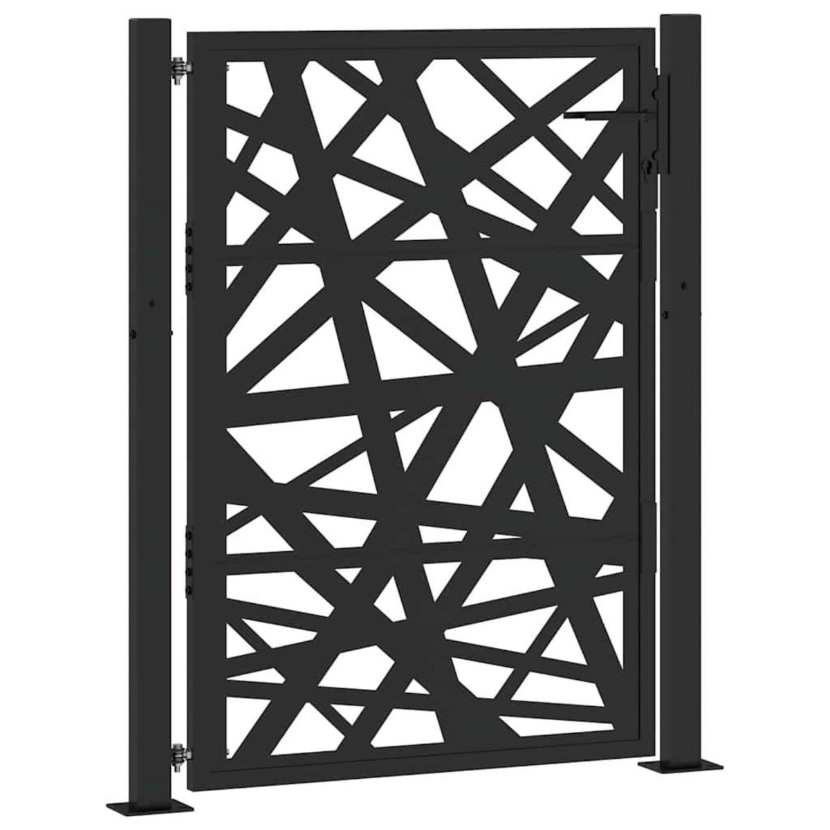 VIDAXL Portail de jardin noir 105x130 cm acier conception de lumiere