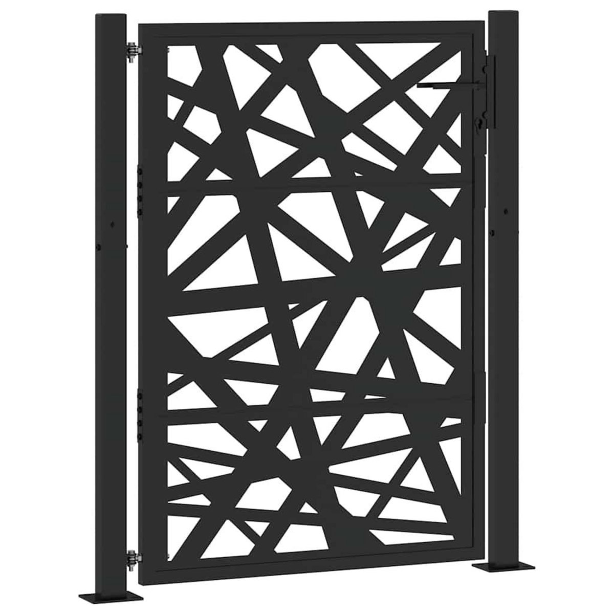 VIDAXL Portail de jardin noir 105x130 cm acier conception de lumiere