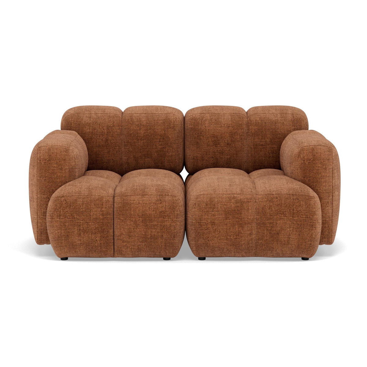 LISA DESIGN Grace - canapé modulable 2 places en velours texturé