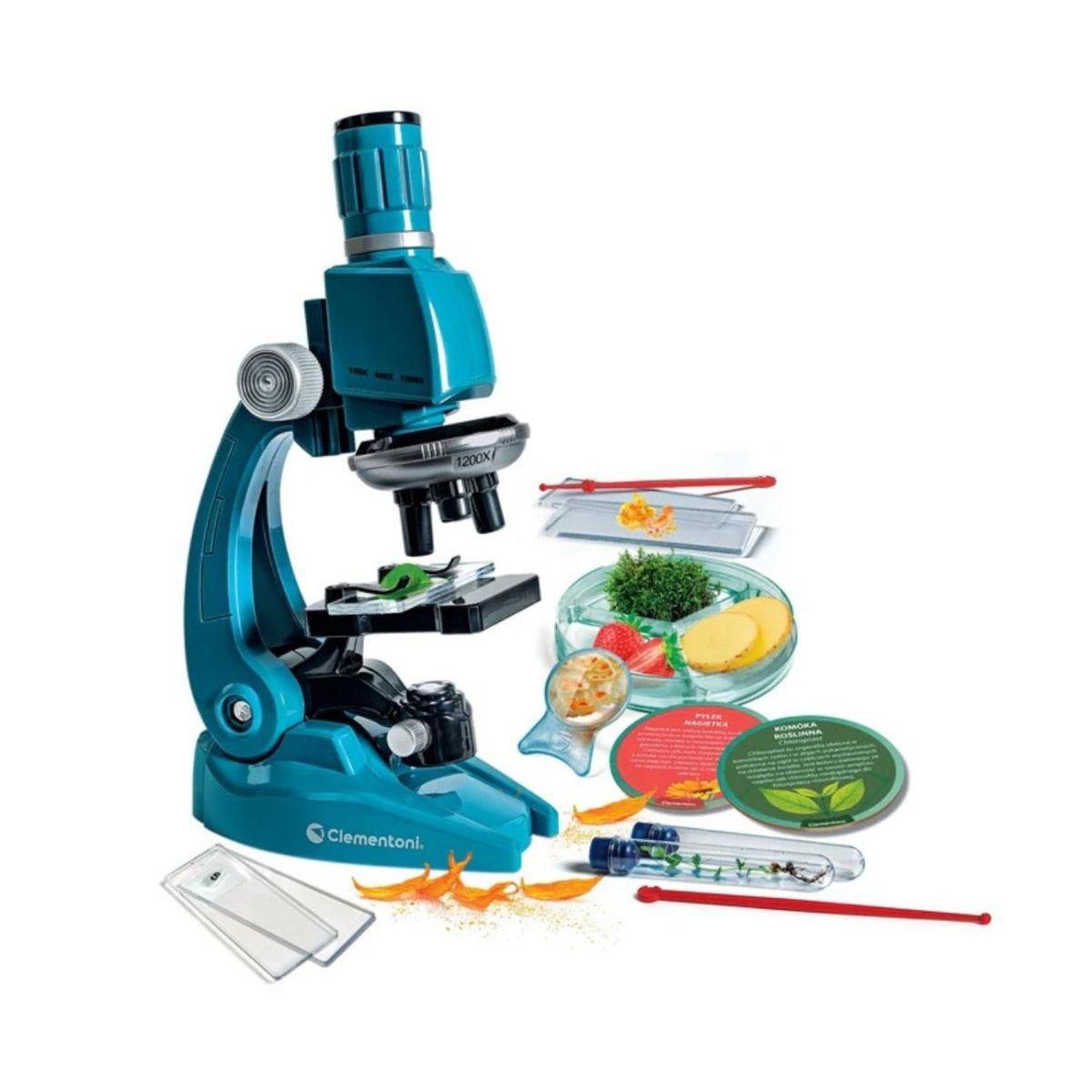 Voir la diapositive 3 : CLEMENTONI Microscope  50755 science  and  jeu - super microscope 1200x
