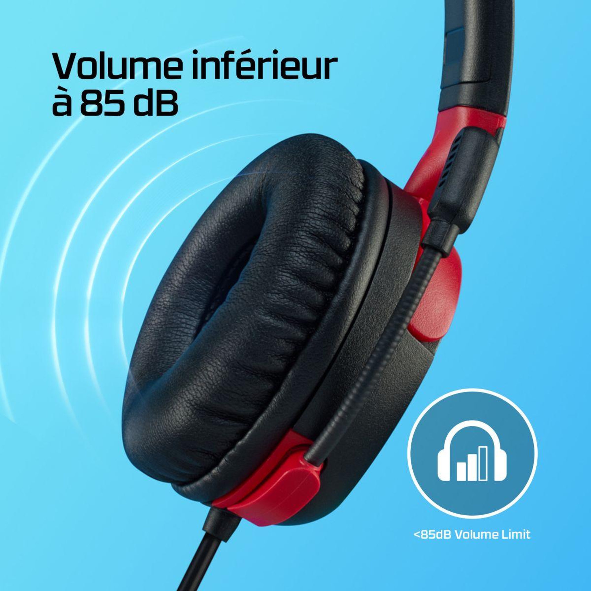 Voir la diapositive 2 : HyperX Casque gamer Cloud Mini WD Noir