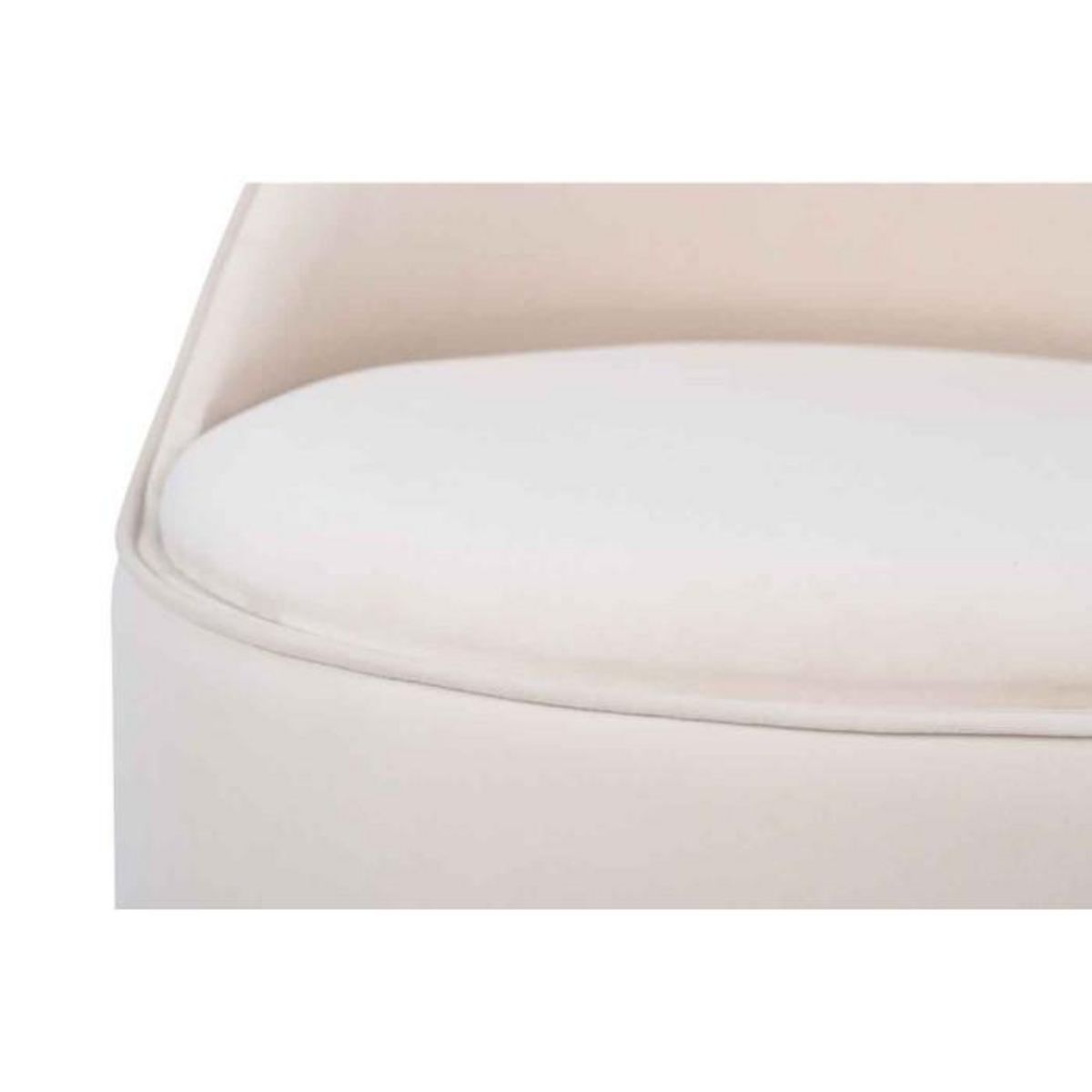 Paris Prix Tabouret Pivotant en Velours  Viktor  68cm Ivoire