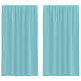 Voir la diapositive 2 : VIDAXL Rideaux en voile avec boucles 2 pcs turquoise 140x175 cm