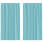 Voir la diapositive 2 : VIDAXL Rideaux en voile avec boucles 2 pcs turquoise 140x175 cm