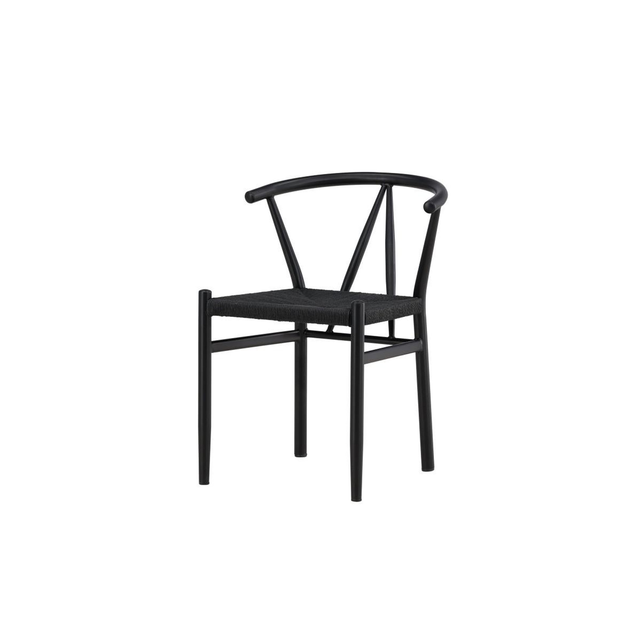 Voir la diapositive 3 : Paris Prix Chaise en assise tressée  alfons  72cm noir