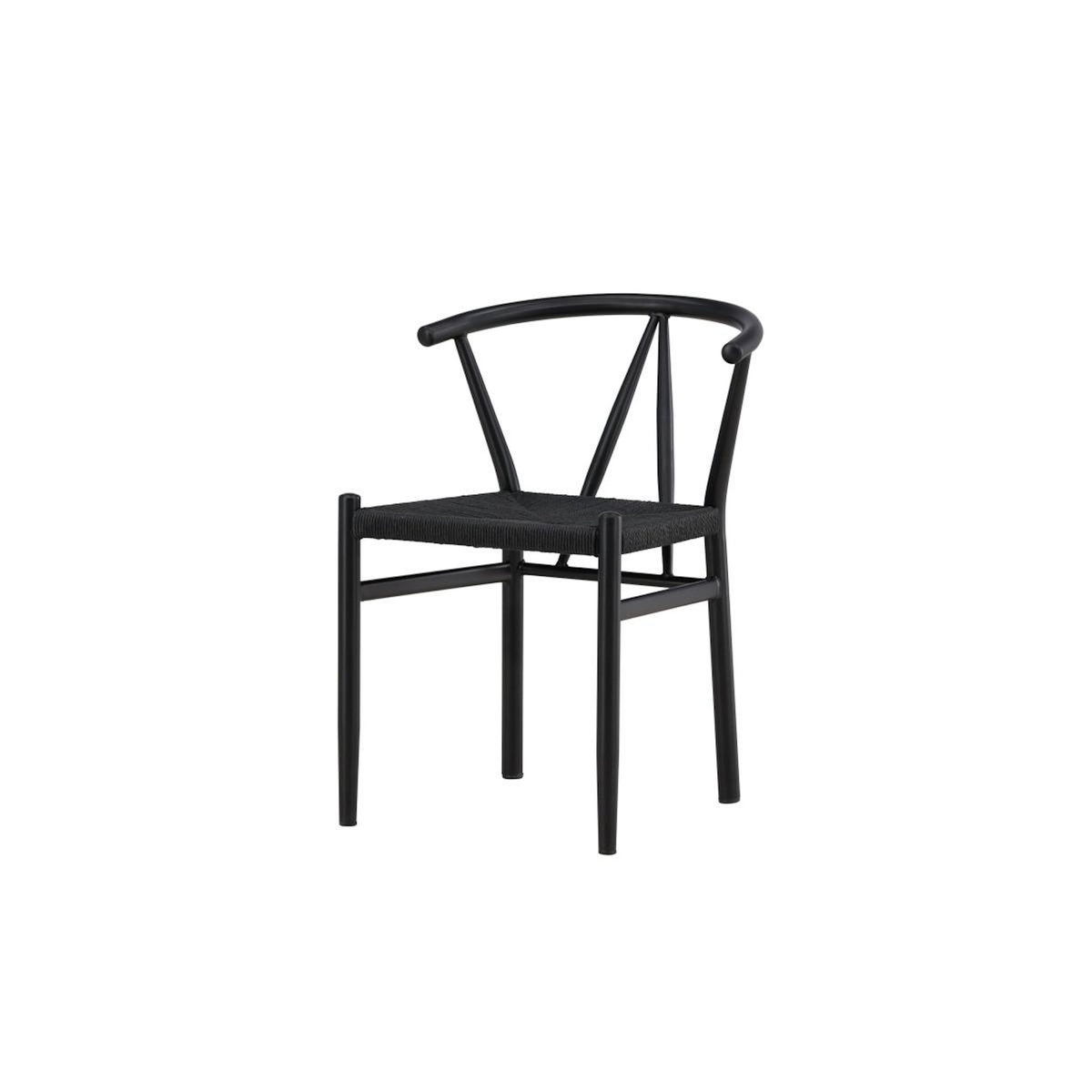 Paris Prix Chaise en Assise Tressée  Alfons  72cm Noir