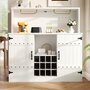 Voir la diapositive 4 : MERAX Buffet de cuisine 2 portes 0 tiroir - 120 cm blanc mdf