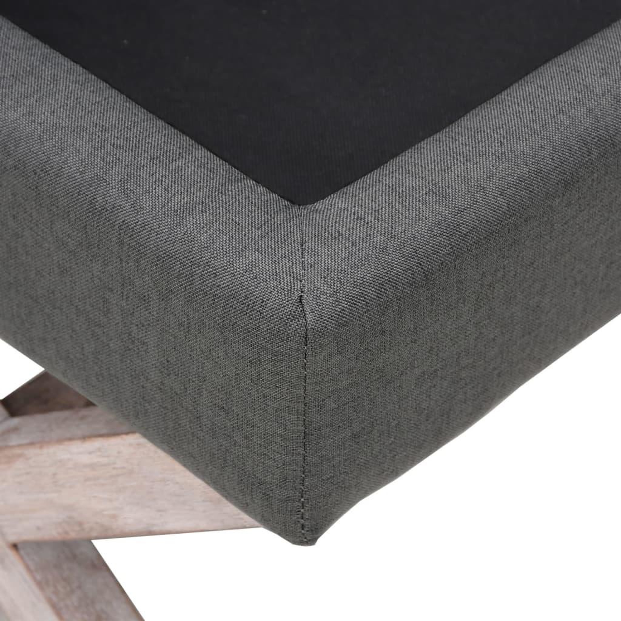 Voir la diapositive 5 : VIDAXL Tabouret de rangement Gris fonce 110x45x49 cm Tissu