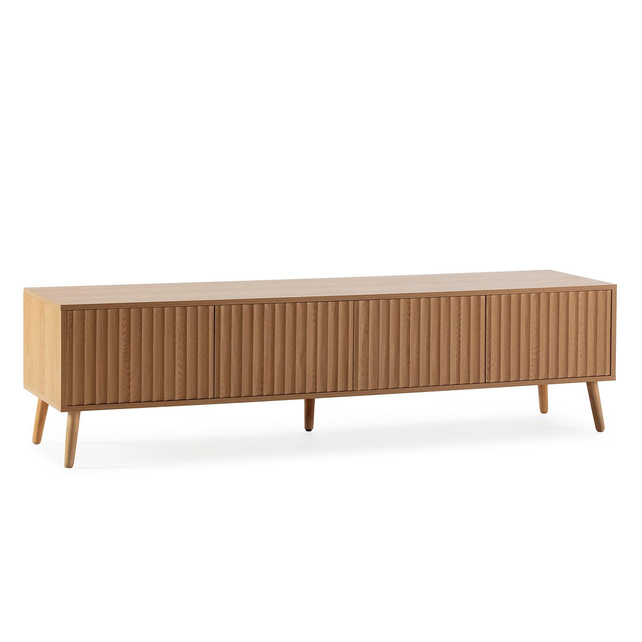 VS VENTA-STOCK Meuble TV Lluvia 4 portes, coloris chêne, longueur 160 cm