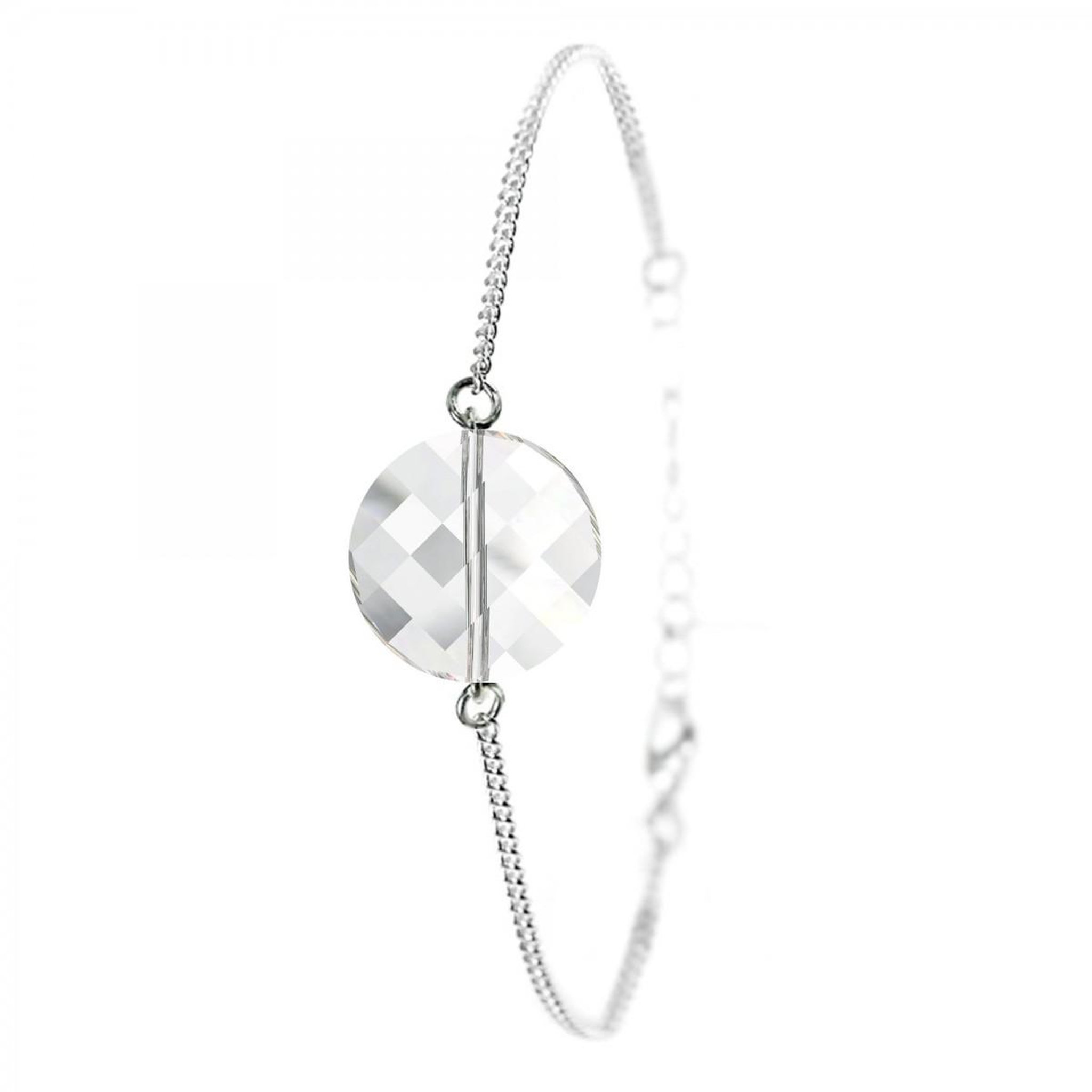 SC CRYSTAL Bracelet argenté SC Crystal orné de Cristaux scintillants
