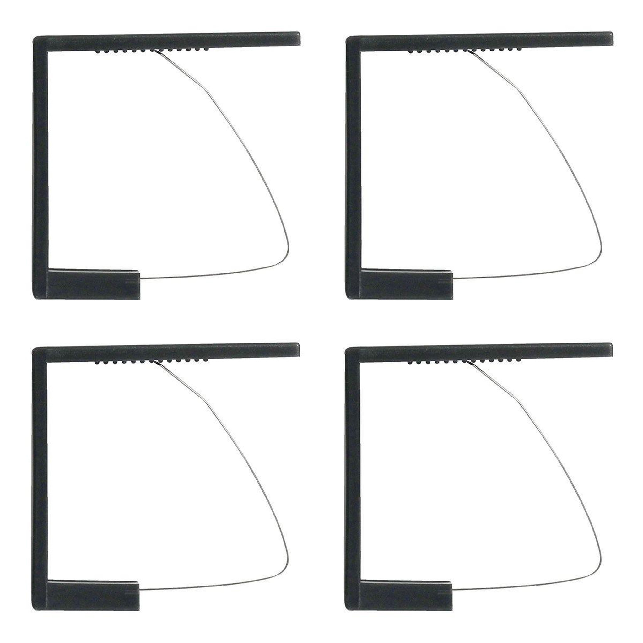 Douceur d'Intérieur Lot de 4 pinces nappe  dale  6cm anthracite
