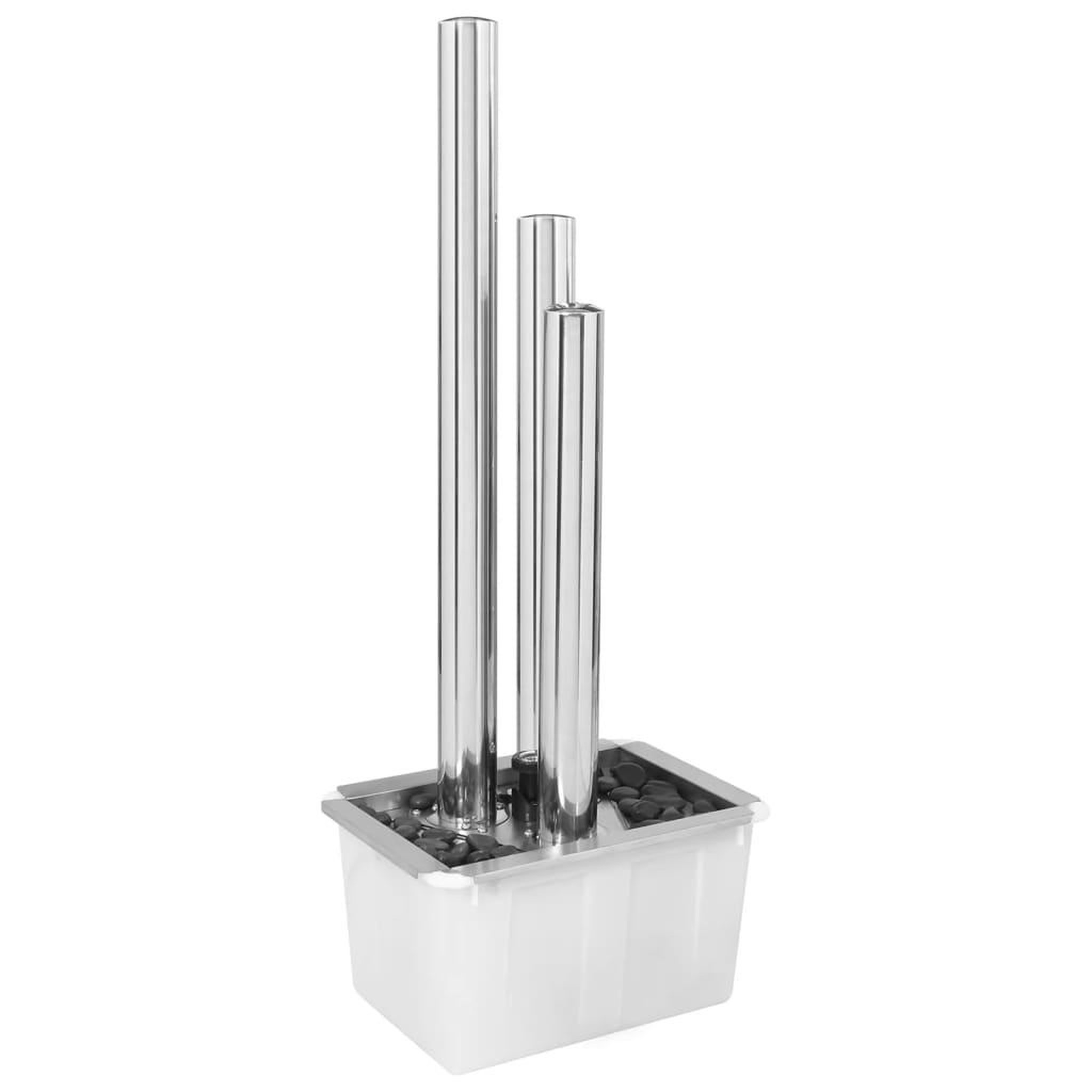 Voir la diapositive 3 : VIDAXL Fontaine de jardin argente 48x34x123 cm acier inoxydable