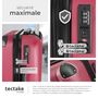 Voir la diapositive 5 : tectake Set de valises trolley rigides 4 pièces, 3 trolleys et une trousse de beauté en plastique ABS robuste rouge bordeaux
