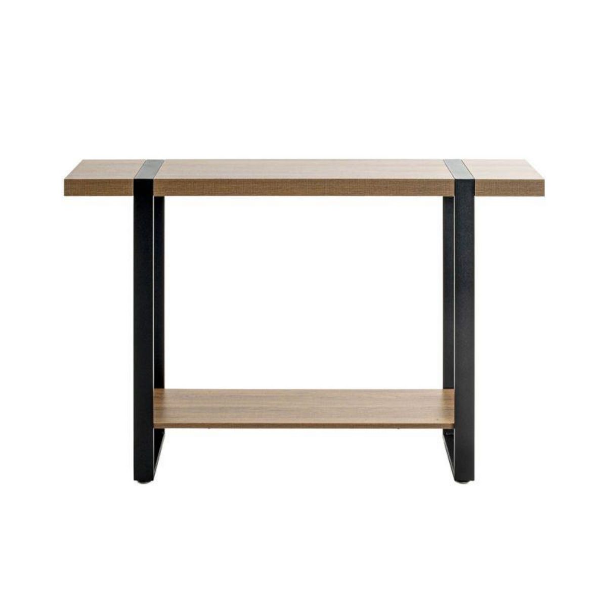 Paris Prix Console Design  Miranda  120cm Chêne Foncé & Noir