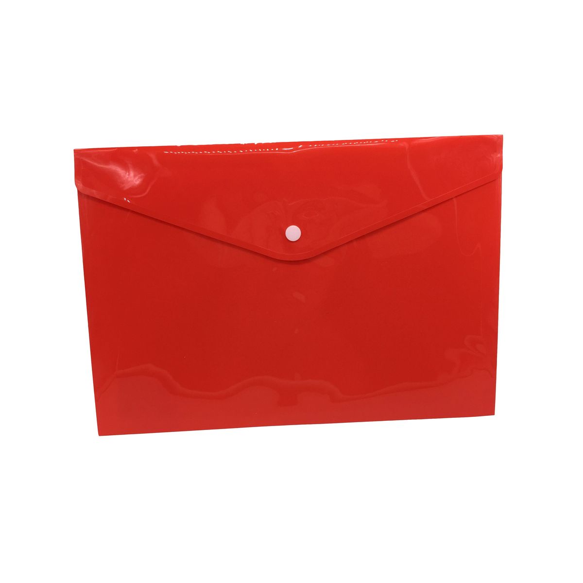 AUCHAN  Chemise enveloppe polypropylène avec bouton pression A4 rouge