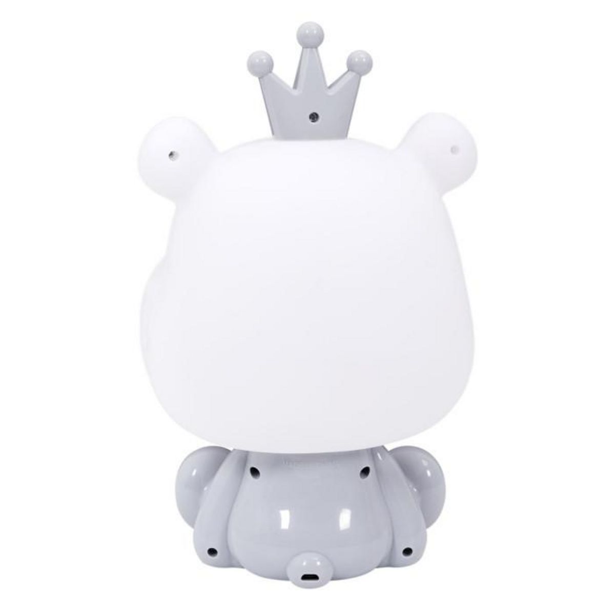Paris Prix Lampe Veilleuse  Hippopotame  25cm Blanc & Gris