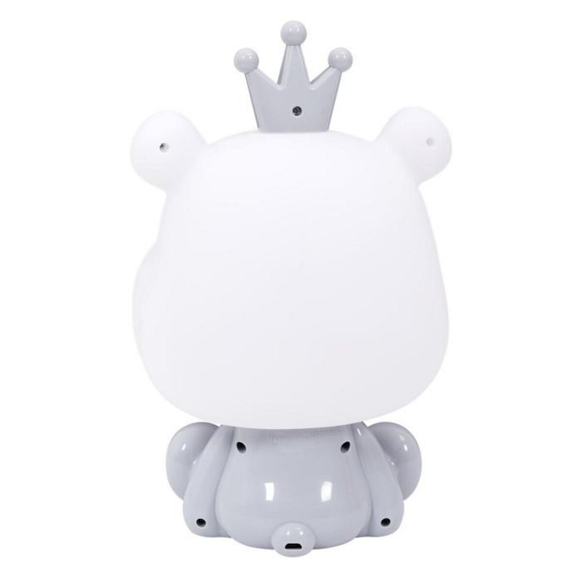 Paris Prix Lampe Veilleuse  Hippopotame  25cm Blanc & Gris