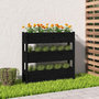 Voir la diapositive 1 : VIDAXL Jardiniere Noir 112x25x104,5 cm Bois massif de pin