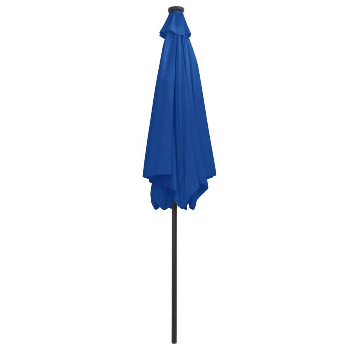 VIDAXL Parasol de jardin et lumieres LED mat en aluminium bleu azure