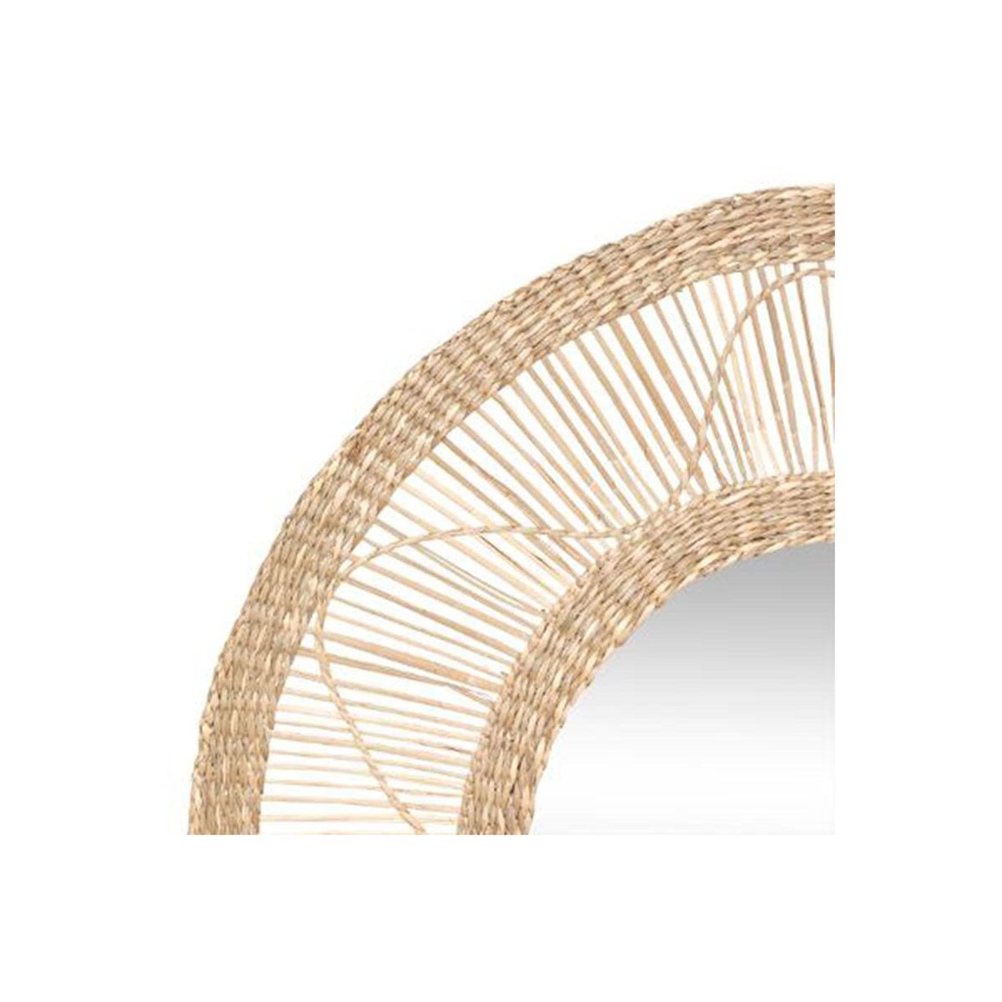 Voir la diapositive 2 : ATMOSPHERA Miroir mural design  seagrass  57cm naturel