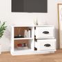 Voir la diapositive 3 : VIDAXL Meuble TV blanc 73x35,5x47,5 cm bois d'ingenierie