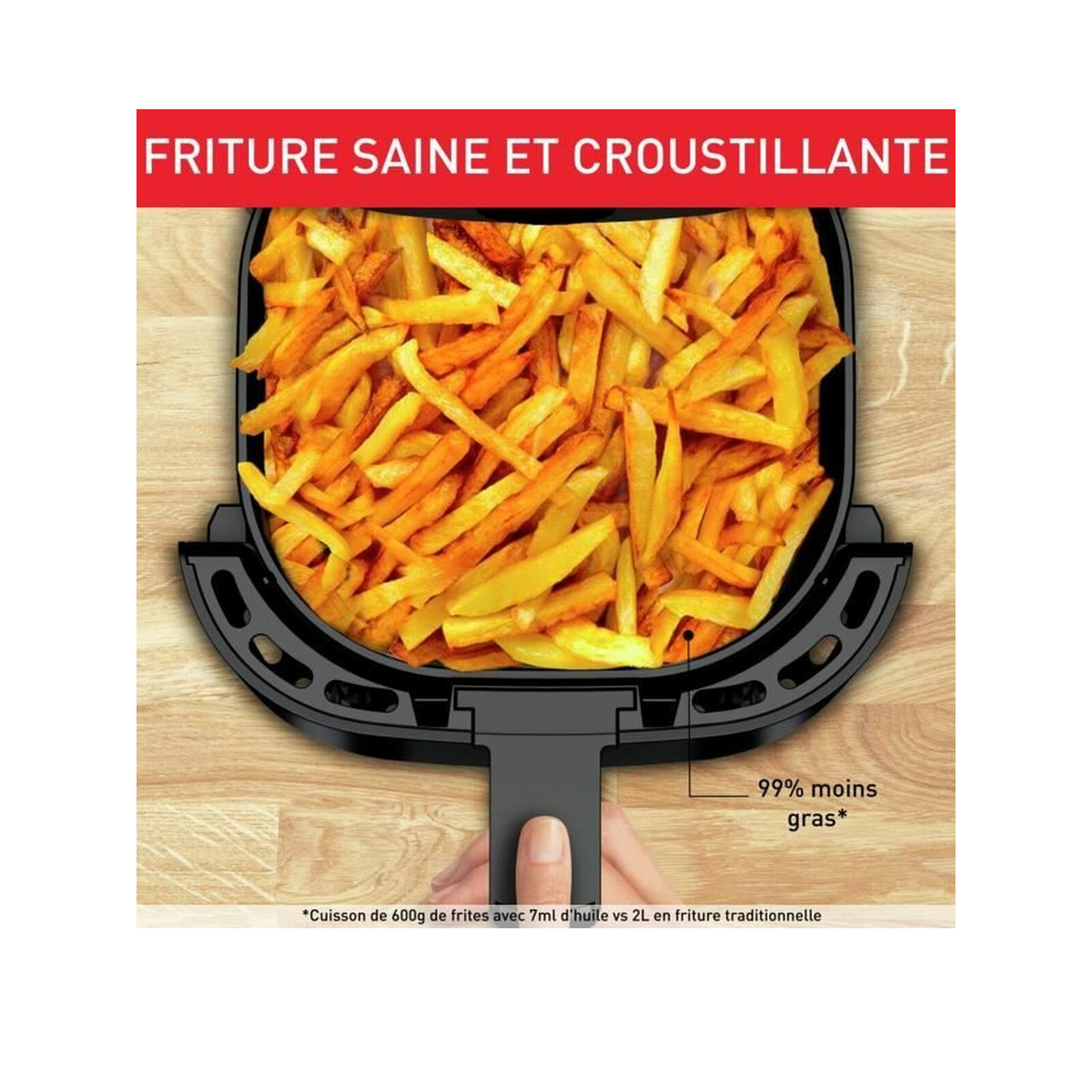 Voir la diapositive 2 : MOULINEX Friteuse à air Moulinex Easy Fry Essential EZ130810 3.5L