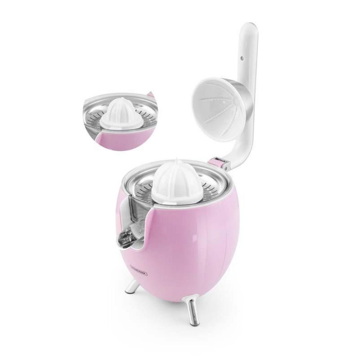 KITCHENCOOK Kitchencook - Presse Agrume électrique  550ml - 2 Cônes De Pressages - Bras Articulé - Bec Verseur - Filtre Acier Inoxydable