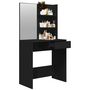 Voir la diapositive 5 : VIDAXL Coiffeuse avec miroir noir 74,5x40x141 cm