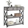 Voir la diapositive 4 : VIDAXL Table console sonoma gris 75x28x75 cm bois d ingénierie