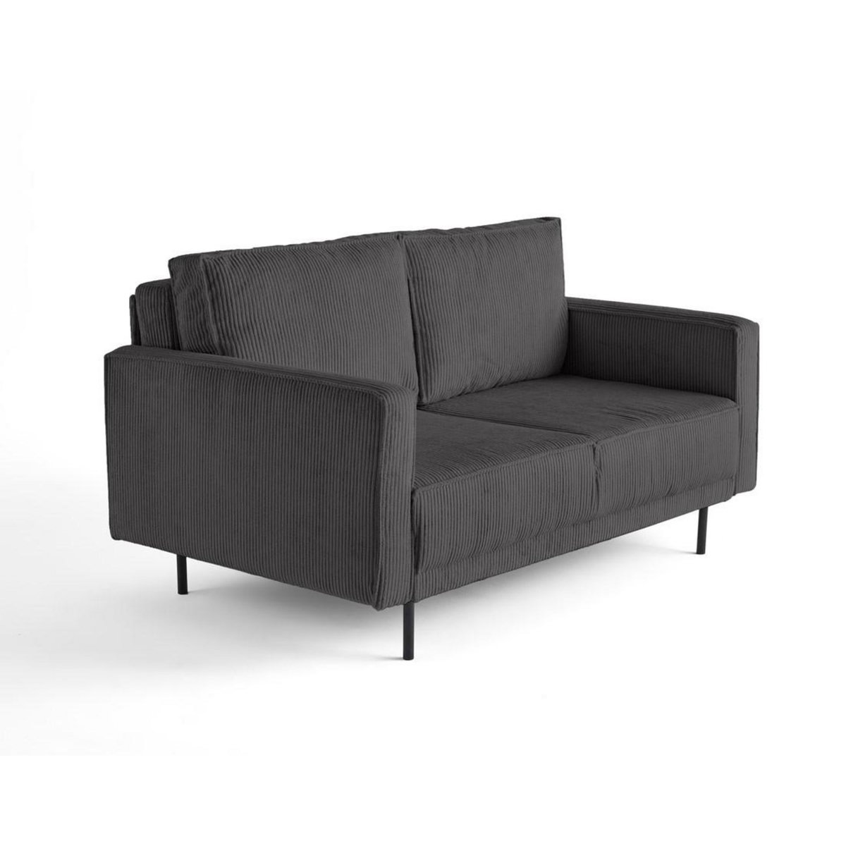 LISA DESIGN Charlie - canapé droit 2 places - en velours côtelé